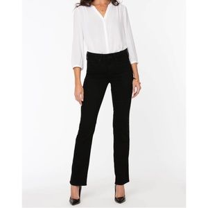NYDJ Straight Leg Black Jeans  12